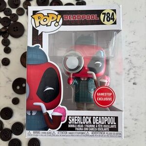 Funko Pop! Sherlock Deadpool #784 GameStop Exclusive 30th Anniversary